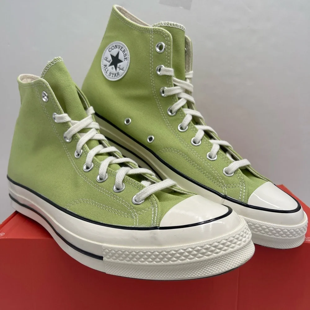 Converse Men’s A04585C CHUCK 70 HI VITALITY GREEN/EGRET/BLCK High Tops Sneakers
